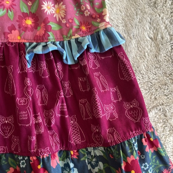 Matilda Jane 2 piece Dress & Bennie’s Bundle. Size 6  maroon
multicolored prints - Picture 3 of 5